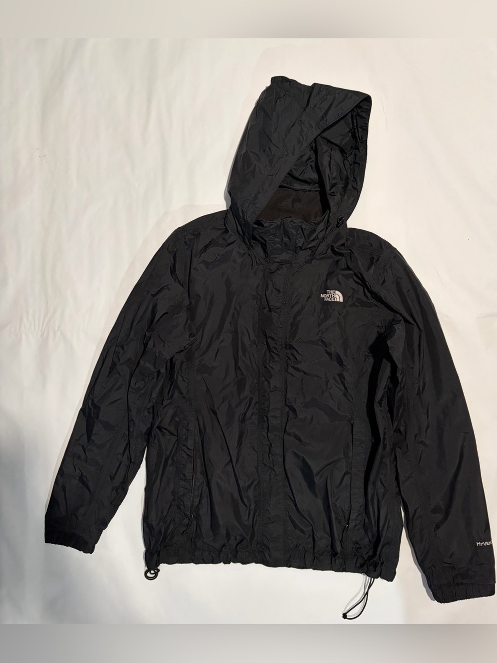 The North Face Black Hooded Rain Shell Jacket